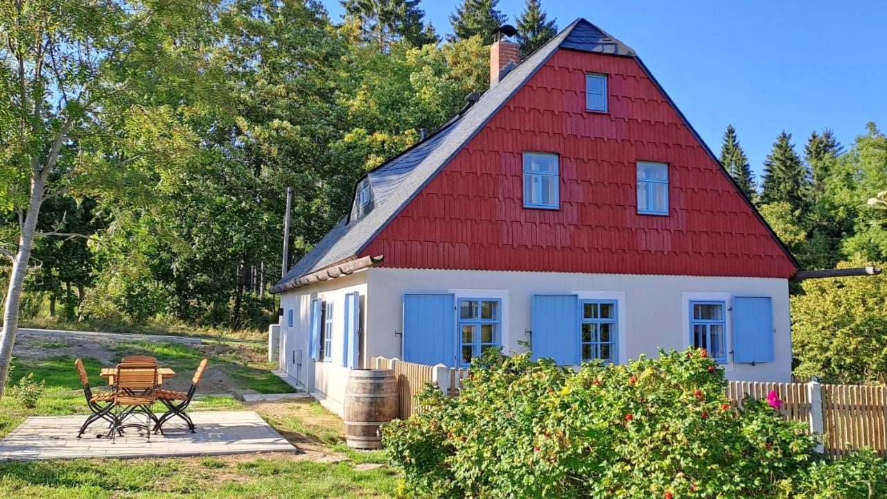 Ferienhaus Fergunna Direkt Am Kammweg Mit Sauna Marienberg Exterior photo